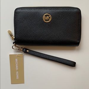 MICHAEL KORS Fulton Black Leather Wallet